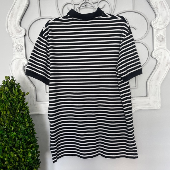 Polo by Ralph Lauren Black / White Polo Size Medium - Picture 2 of 4